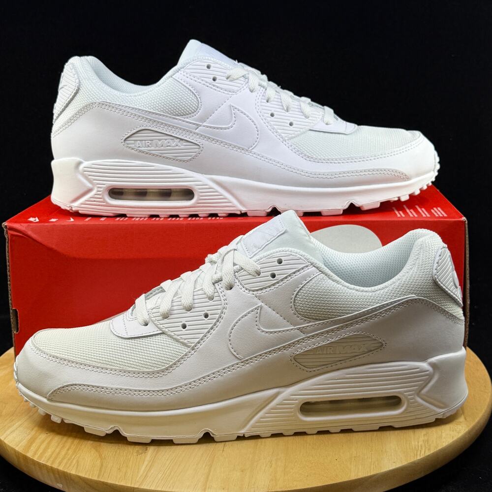 Nike Air Max 90 Recraft Triple White (CN8490 100) Men's Size 12.5 Sneaker